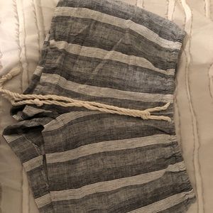 Grey and White Shorts